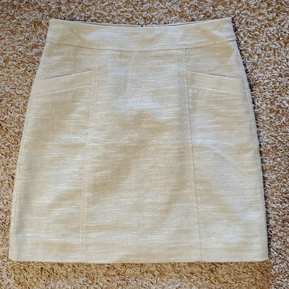 Beige Loft skirt, size 0P, $20